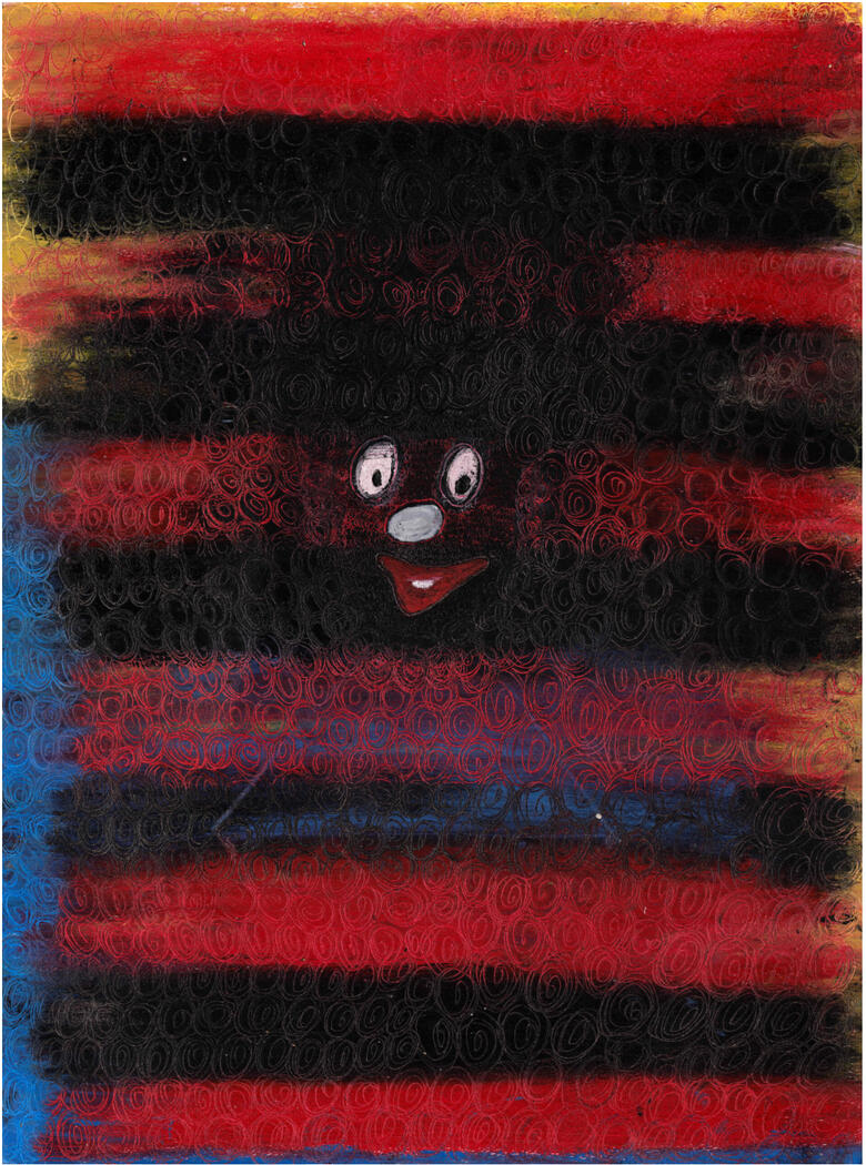 JUMP JIM CROW (Private Collection) 20 in x 16 in Oil Pastel on Watercolor Paper