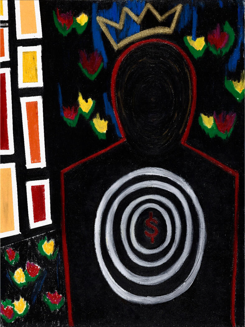 King | 48 IN. X 36 IN. (Private Collection) 48 in x 36 in. Oil Pastel on Canvas