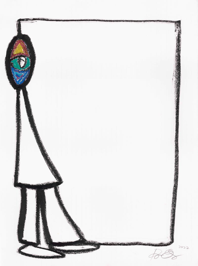 ALONE, 2022 30 x 22.5 Oil on Archival Oil Paper